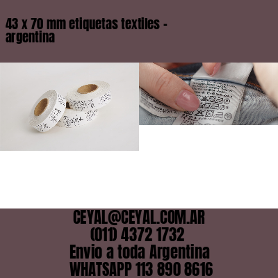 43 x 70 mm etiquetas textiles – argentina