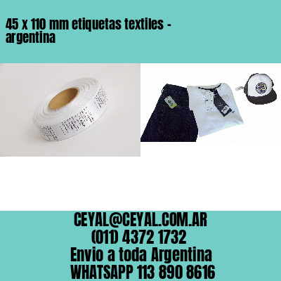 45 x 110 mm etiquetas textiles - argentina