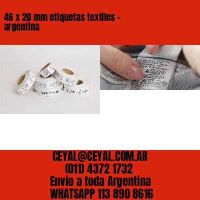 46 x 20 mm etiquetas textiles – argentina