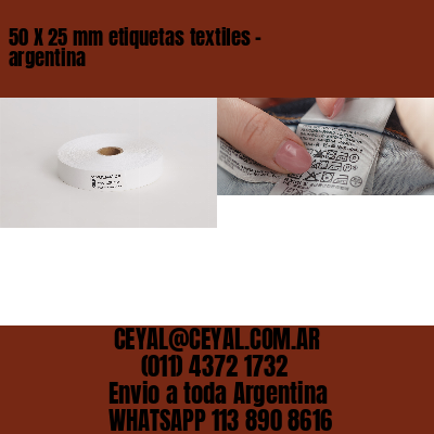 50 X 25 mm etiquetas textiles – argentina