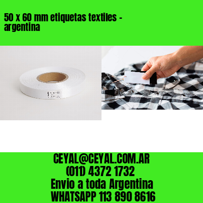 50 x 60 mm etiquetas textiles - argentina