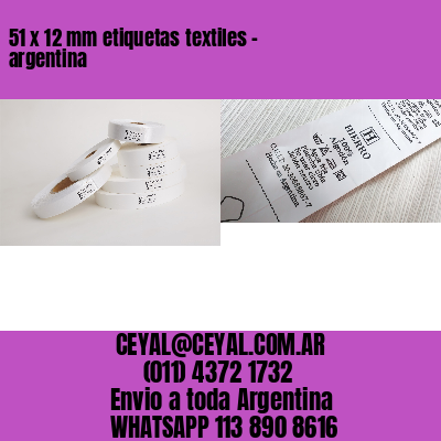 51 x 12 mm etiquetas textiles – argentina