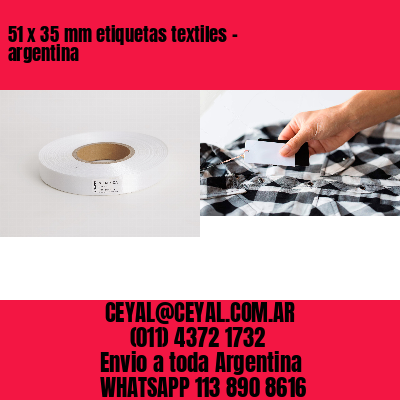 51 x 35 mm etiquetas textiles – argentina