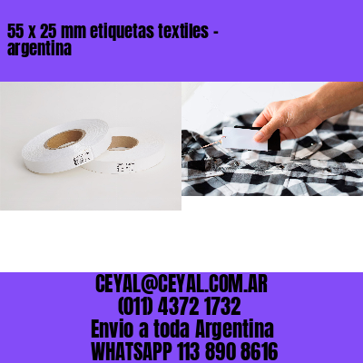55 x 25 mm etiquetas textiles – argentina