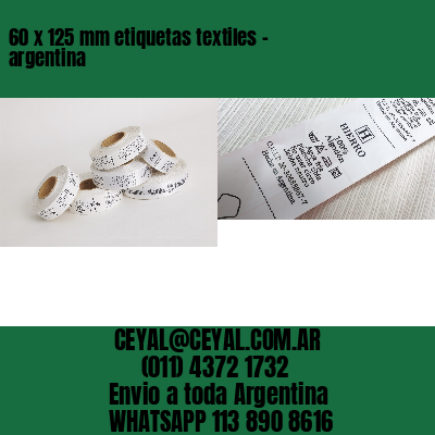 60 x 125 mm etiquetas textiles – argentina