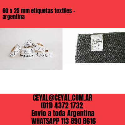 60 x 25 mm etiquetas textiles – argentina