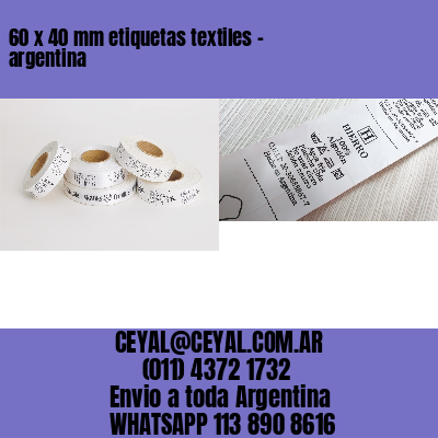 60 x 40 mm etiquetas textiles – argentina
