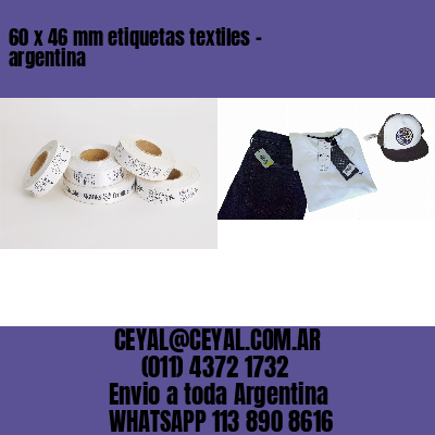 60 x 46 mm etiquetas textiles – argentina