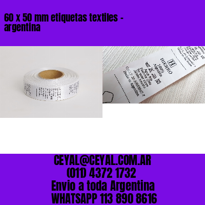 60 x 50 mm etiquetas textiles – argentina