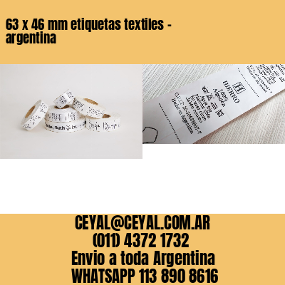 63 x 46 mm etiquetas textiles – argentina