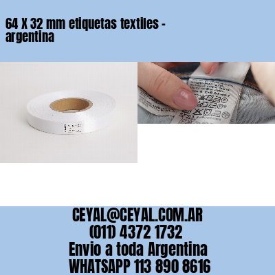 64 X 32 mm etiquetas textiles – argentina
