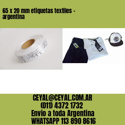 65 x 20 mm etiquetas textiles – argentina