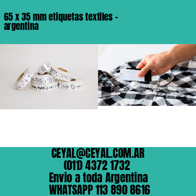 65 x 35 mm etiquetas textiles - argentina