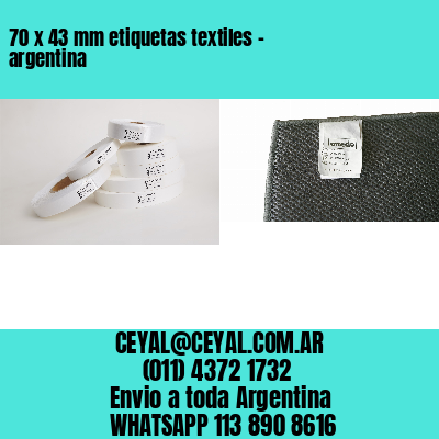 70 x 43 mm etiquetas textiles – argentina