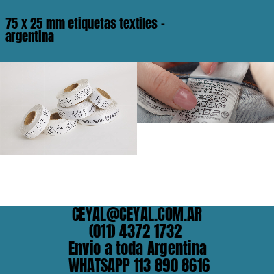 75 x 25 mm etiquetas textiles – argentina