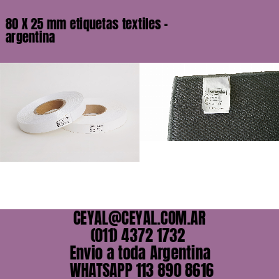 80 X 25 mm etiquetas textiles – argentina