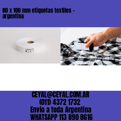 80 x 100 mm etiquetas textiles - argentina