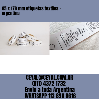 85 x 178 mm etiquetas textiles – argentina