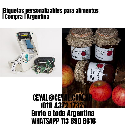 Etiquetas personalizables para alimentos | Compra | Argentina