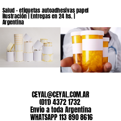 Salud - etiquetas autoadhesivas papel ilustración | Entregas en 24 hs. | Argentina