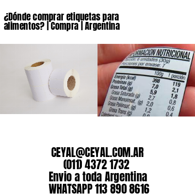 ¿Dónde comprar etiquetas para alimentos? | Compra | Argentina