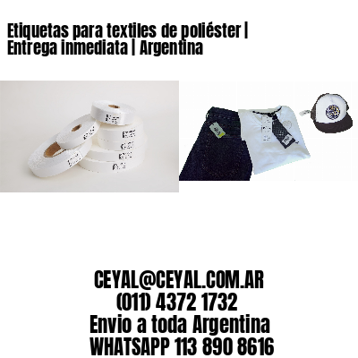 Etiquetas para textiles de poliéster | Entrega inmediata | Argentina