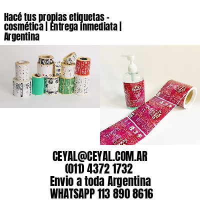 Hacé tus propias etiquetas – cosmética | Entrega inmediata | Argentina