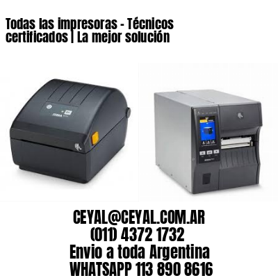 Todas las impresoras – Técnicos certificados | La mejor solución
