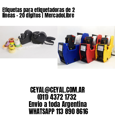 Etiquetas para etiquetadoras de 2 líneas – 20 dígitos | MercadoLibre