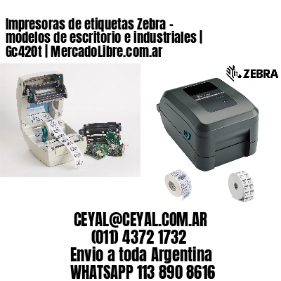Impresoras de etiquetas Zebra – modelos de escritorio e industriales | Gc420t | MercadoLibre.com.ar
