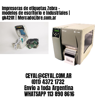 Impresoras de etiquetas Zebra – modelos de escritorio e industriales | gk420t | MercadoLibre.com.ar