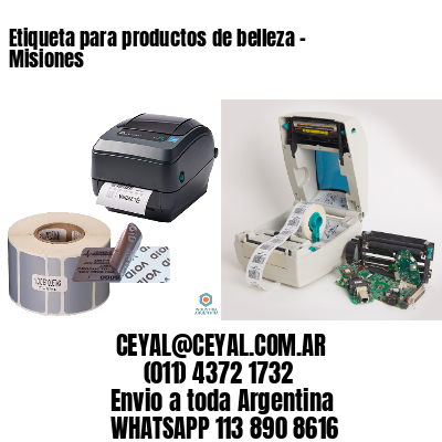 Etiqueta para productos de belleza – Misiones