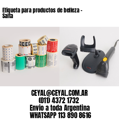 Etiqueta para productos de belleza – Salta