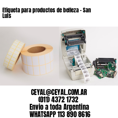 Etiqueta para productos de belleza – San Luis
