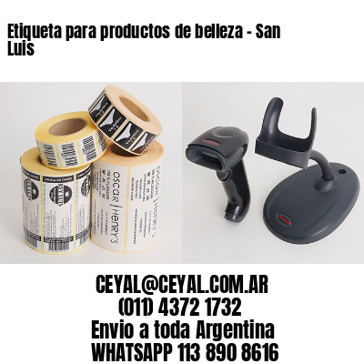 Etiqueta para productos de belleza – San Luis