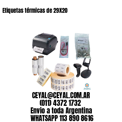 Etiquetas térmicas de 29X20