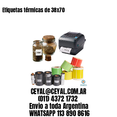 Etiquetas térmicas de 38×70