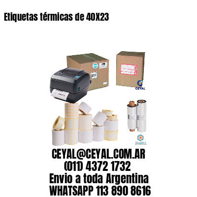 Etiquetas térmicas de 40X23