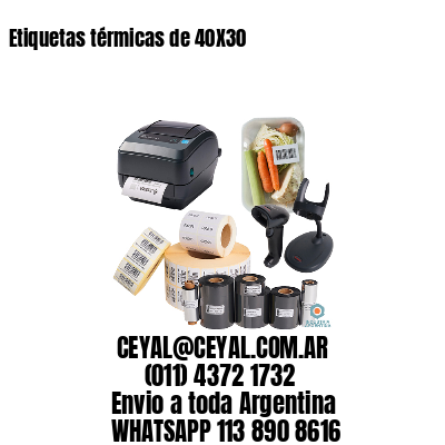 Etiquetas térmicas de 40X30