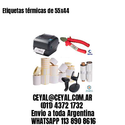 Etiquetas térmicas de 55×44