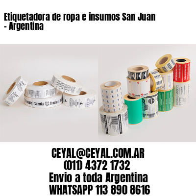 Etiquetadora de ropa e insumos San Juan – Argentina