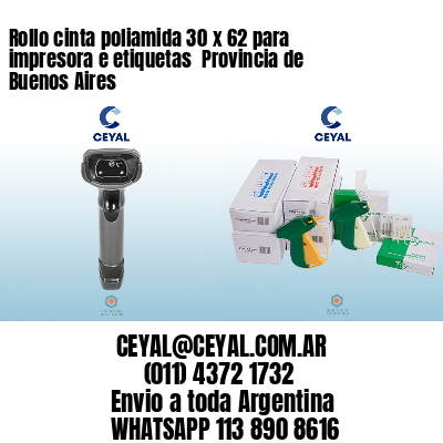 Rollo cinta poliamida 30 x 62 para impresora e etiquetas  Provincia de Buenos Aires