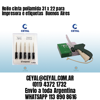 Rollo cinta poliamida 31 x 22 para impresora e etiquetas  Buenos Aires