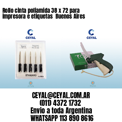 Rollo cinta poliamida 38 x 72 para impresora e etiquetas  Buenos Aires
