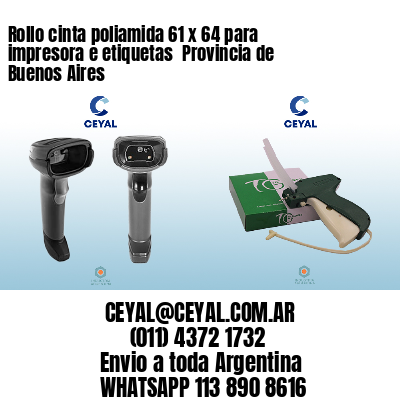 Rollo cinta poliamida 61 x 64 para impresora e etiquetas  Provincia de Buenos Aires