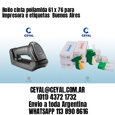 Rollo cinta poliamida 61 x 76 para impresora e etiquetas  Buenos Aires