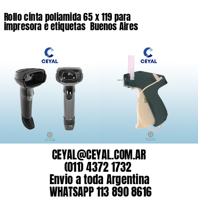 Rollo cinta poliamida 65 x 119 para impresora e etiquetas  Buenos Aires