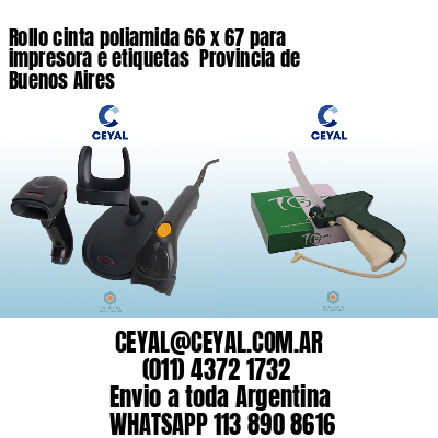 Rollo cinta poliamida 66 x 67 para impresora e etiquetas  Provincia de Buenos Aires