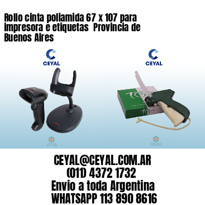 Rollo cinta poliamida 67 x 107 para impresora e etiquetas  Provincia de Buenos Aires