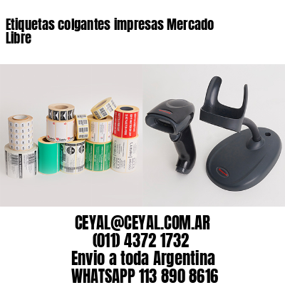 Etiquetas colgantes impresas Mercado Libre